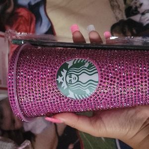 Bling starbucks cup with straw